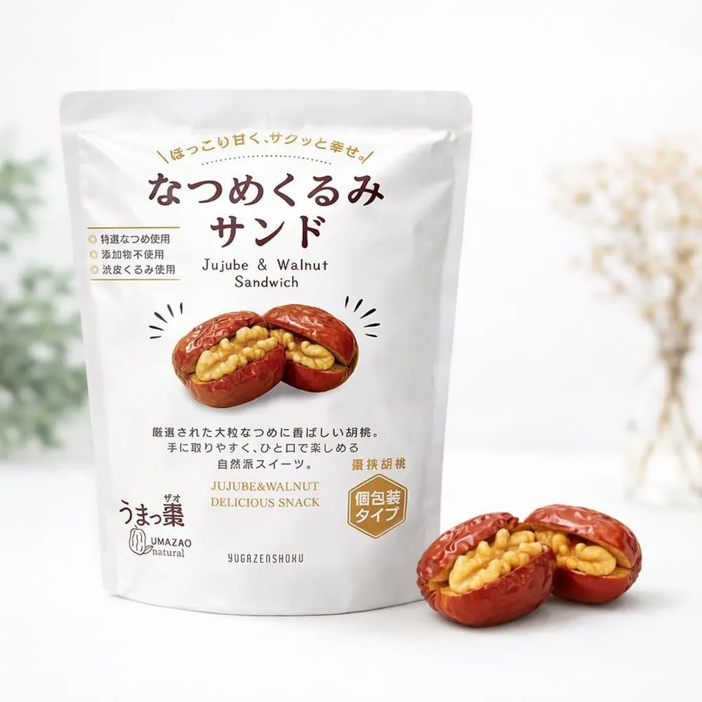 うまっ棗(ザオ) ナツメのくるみサンド 棗挾核桃 個包装タイプ